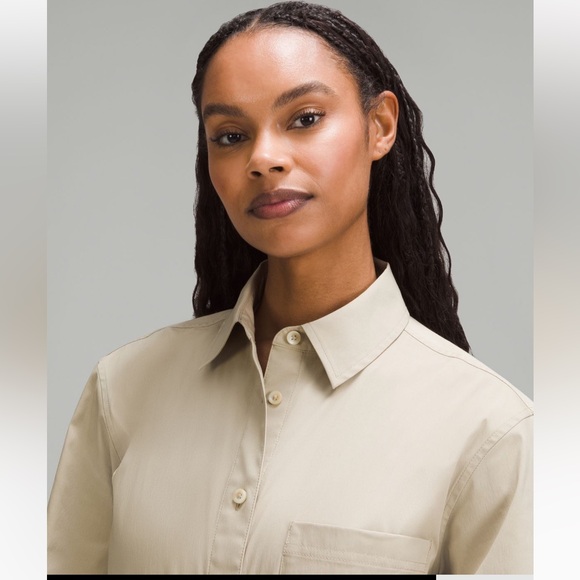 Lululemon NWT cotton blend poplin button down shirt - Picture 3 of 12